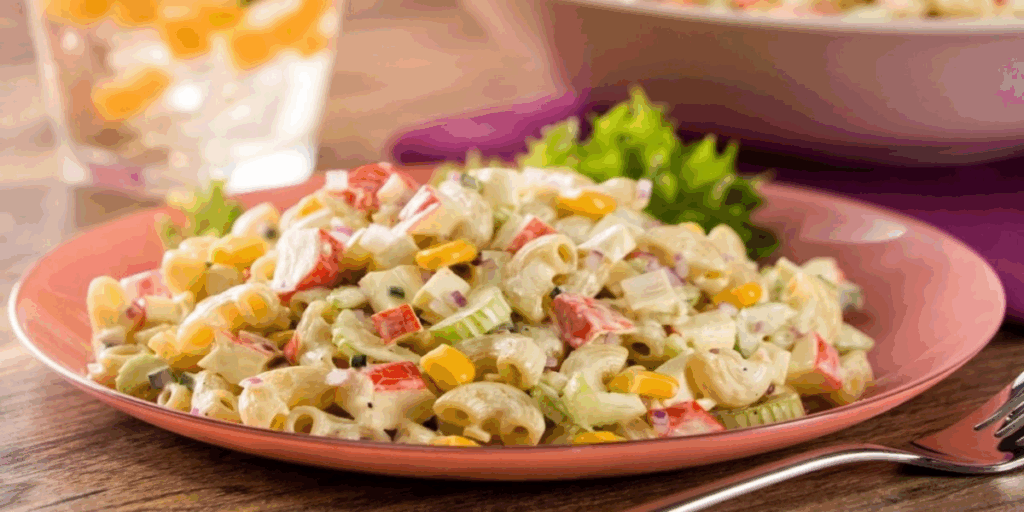 Ensalada de surimi con pasta